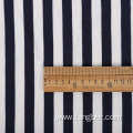 Black White Stripe Hoodie French Terry Fabric